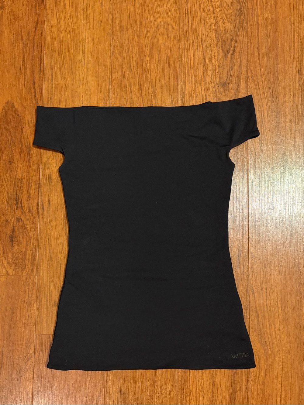 Aritzia Contour Black Off-Shoulder Top